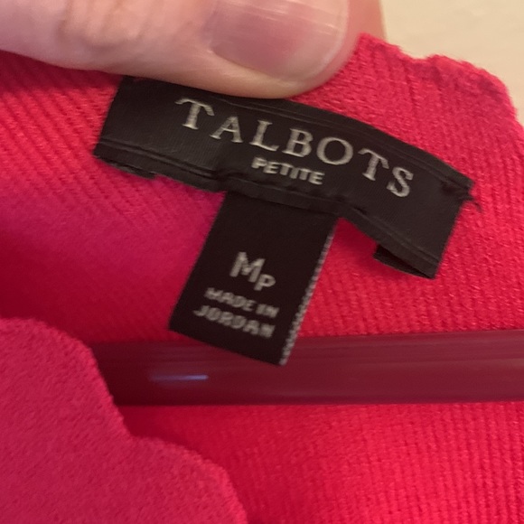 Talbots pink scalllop neck sweater medium petite, new without tags - Picture 2 of 3